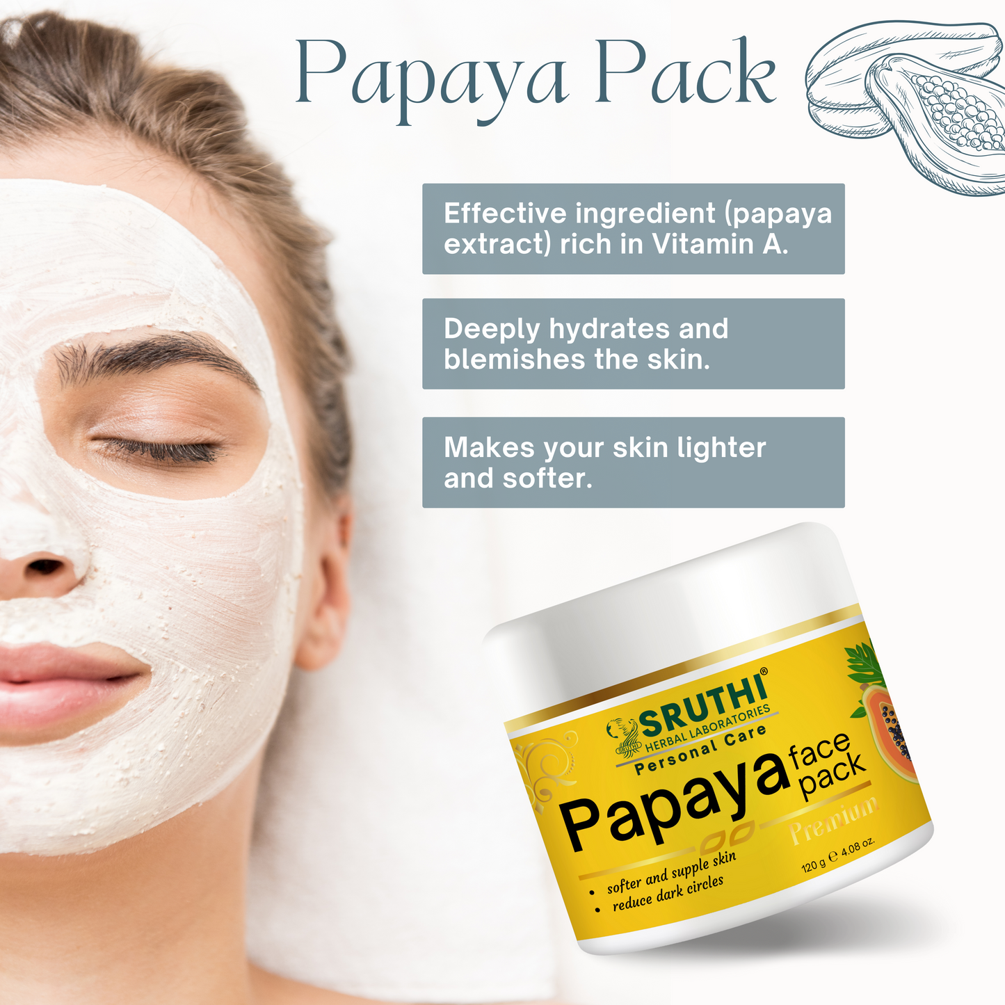 Papaya Face Pack - DUO